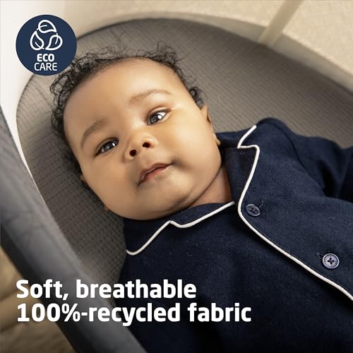 Maxi-Cosi Starling Smart Bassinet, CryAssist AI Cry Translation, 5 Rocking Motions, Cozy Mattress Pad, Machine-Washable Cover, Built-in Bluetooth Speaker, Onyx Heritage, Baby Bassinet Rocking - image 4