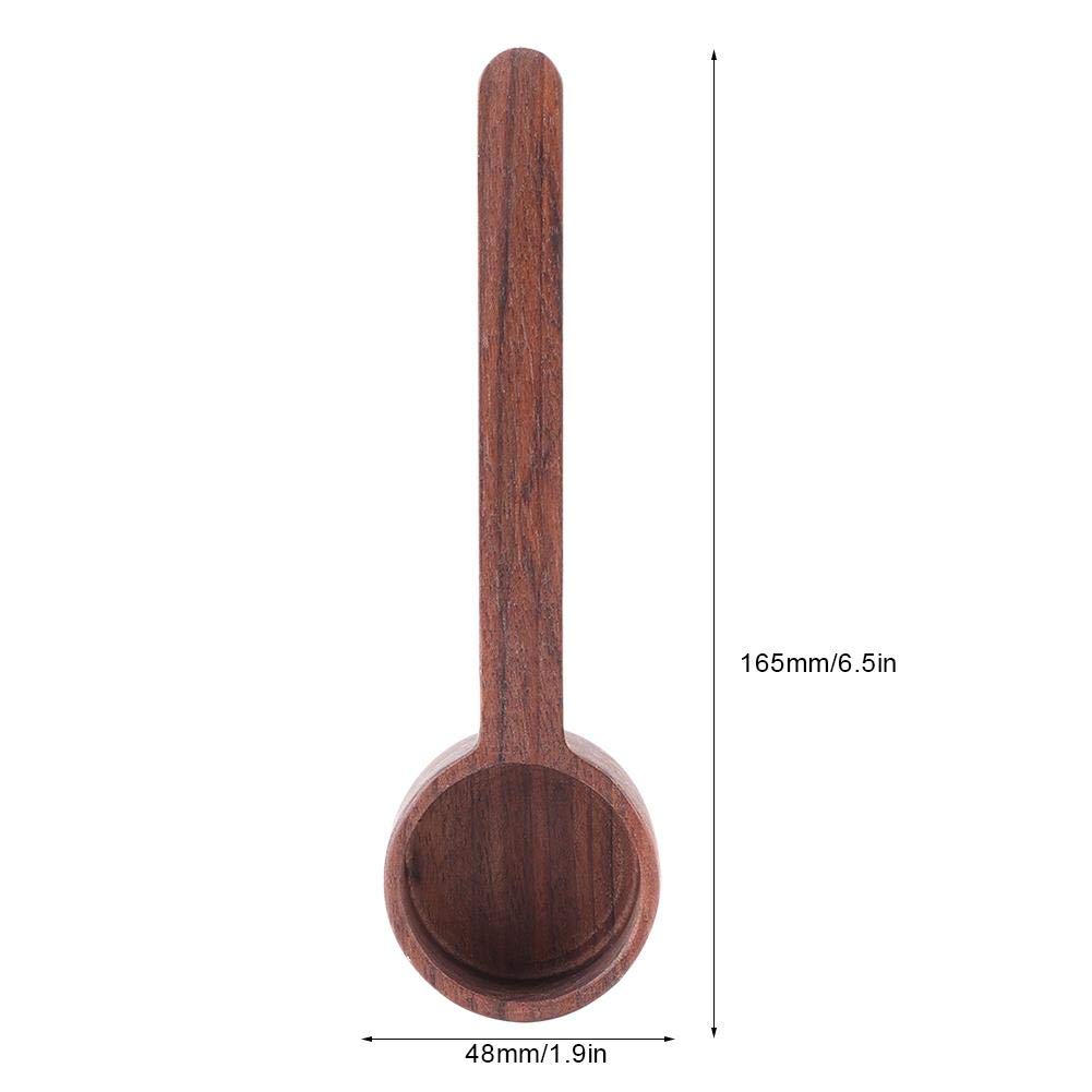 4 stuks koffie maatschepjes voor het meten van koffiebonen gemalen koffie eiwit poeder maatlepel zwart walnoot hout bruin