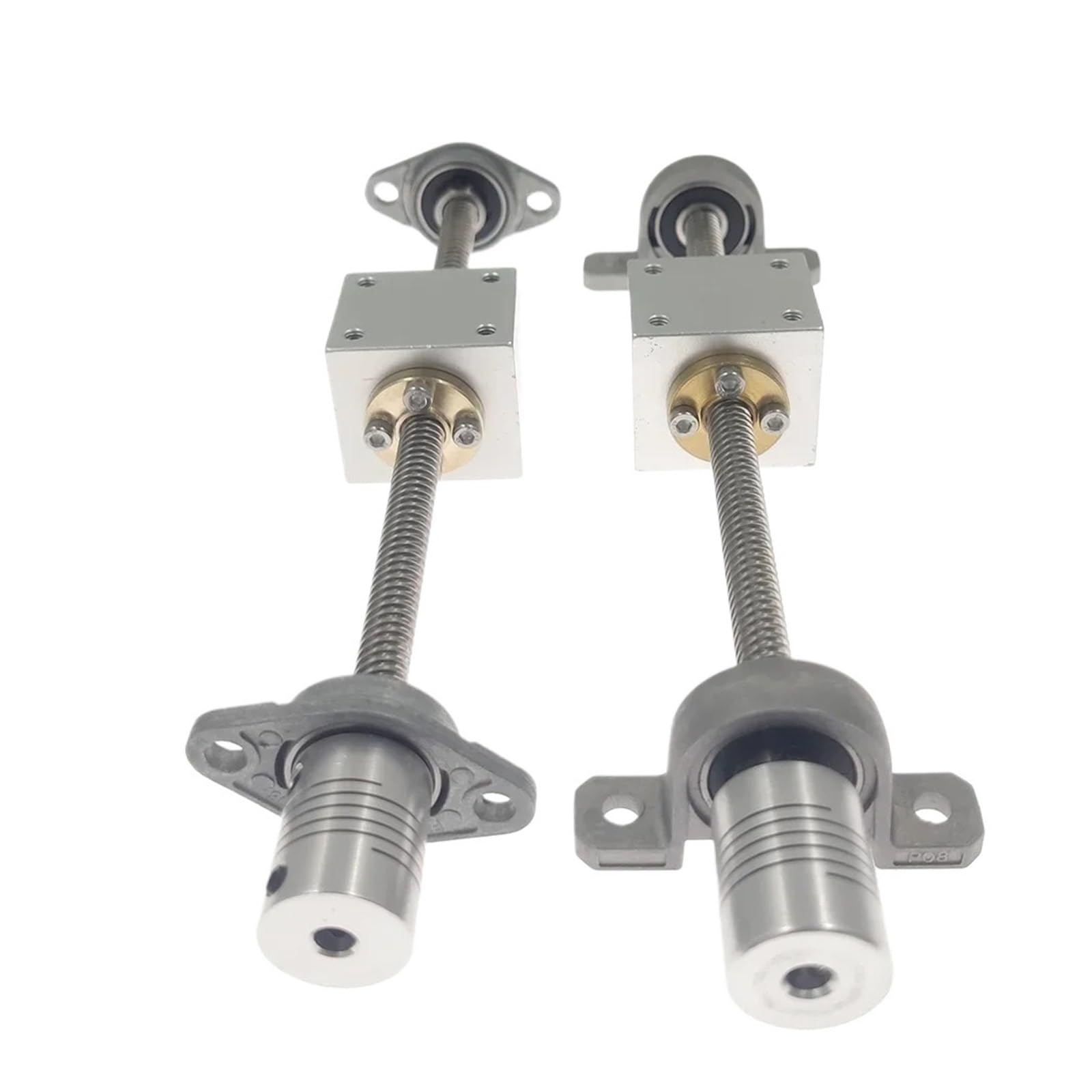 Metal Ball Screw nut T8 Screw Set Horizontal Screw Rod Or Vertical Screw Rod Pitch 2mm Lead 8mm 3D Printer CNC KFL08(300mm)