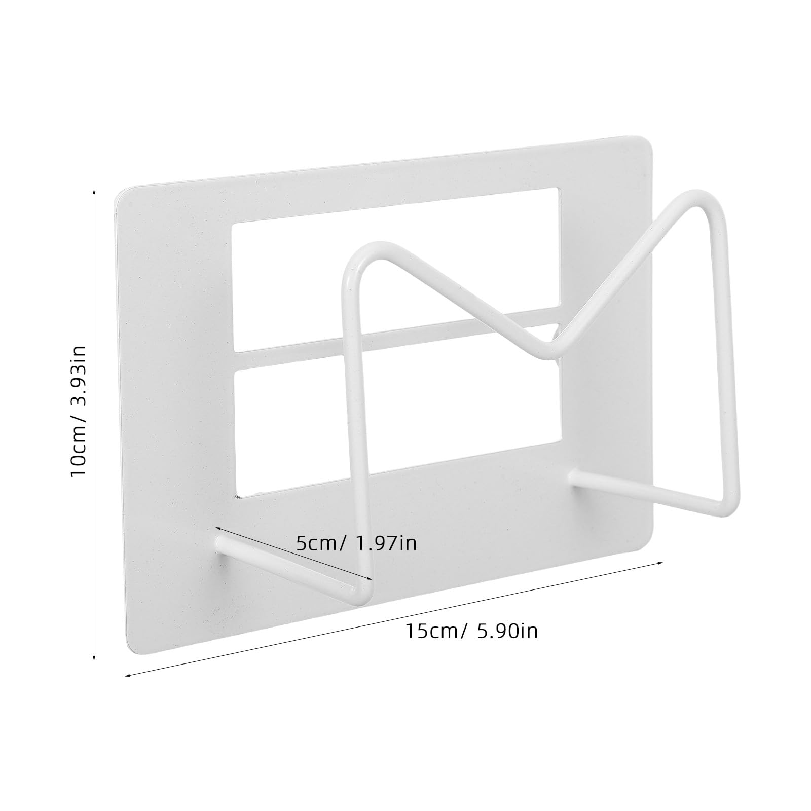 Support pour pèse-personne de salle de bain : Rangement mural pour pèse-personne - Support adhésif - Organisateur mural robuste en métal à placer sous le lit, blanc