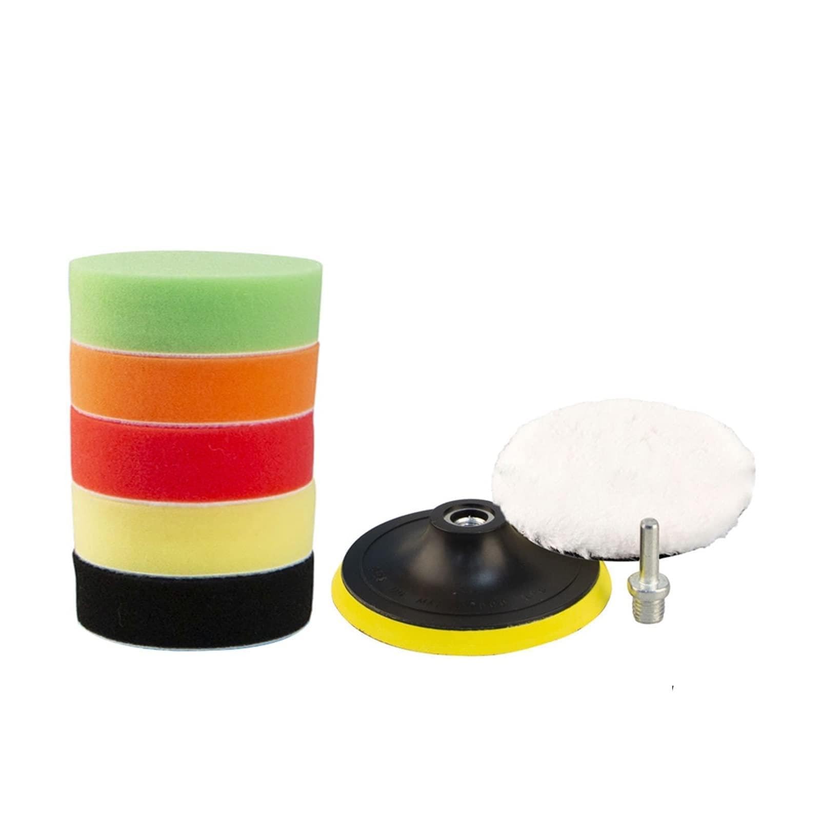 LNHHG 10Pcs 3''5''6''7'' Buffing Sponge Polishing Pad Hand Tool Kit Compound Circle For Car Polisher(8pcs 7inch M14)