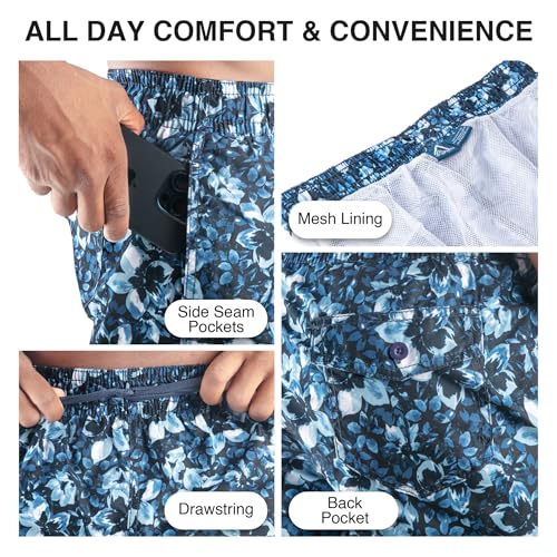 Image of Kanu Surf Men's Big Viper Extended Size Stripe Swim Trunk