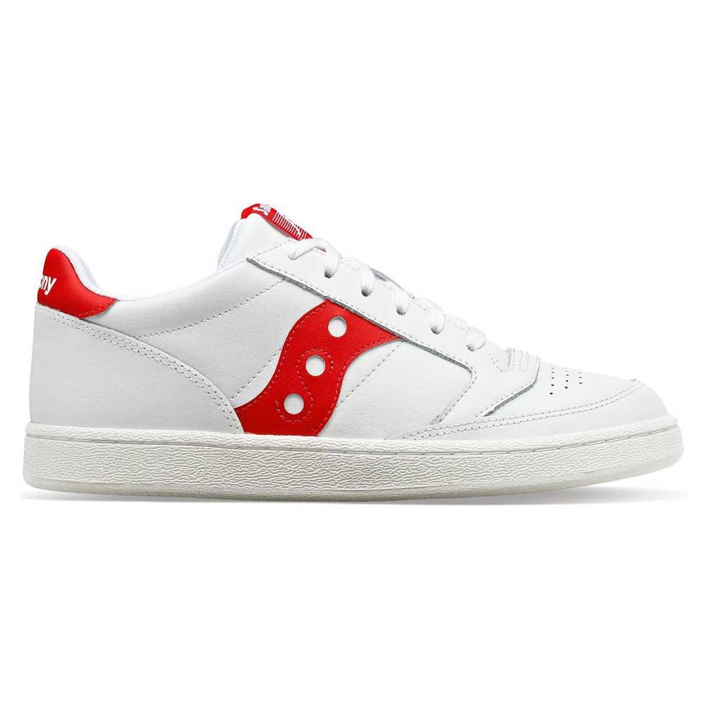 Saucony Mens Unisex Jazz Court Sneaker Trainer Shoe, White red