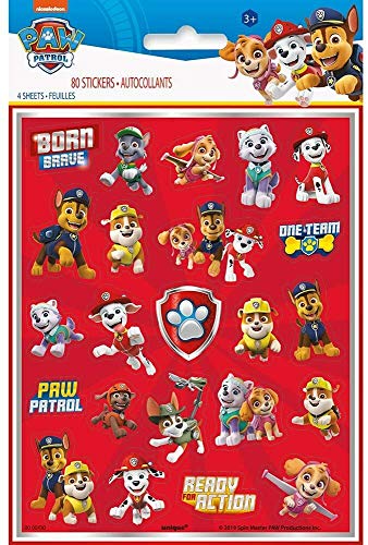 Paw Patrol Sticker Sheets (Pack of 4) - Vibrant & Exciting Designs for Paw-Tastic Fun – Perfect for Kids' Crafts, Party Favors & Decorations