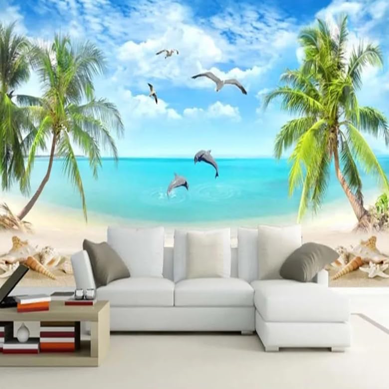 Papier peint panoramique effet 3D relief pour agrandir visuellement le mur