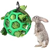🐰 El paquete incluye 1 bola de alimentación de conejo + 1 correa para colgar en la jaula de mascotas. La bola de juguete de heno se balancea mientras tu conejo come verduras o empuja la bola con sus patas, manteniendo a tu conejo curioso y haciendo que el tiempo de hierba sea más divertido. El diámetro de la bola es de 14 cm, el tamaño de la correa es de 10 cm