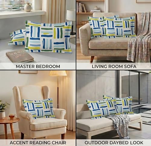 Image of VAS COLLECTIONS Cotton Pillow Cover Set of 2 (17x27 Inches) | Ultra Soft Breathable Pillow Cases for Bed | Skin Friendly, Fade Resistant & Comfortable Pillow Covers for Bedroom Decor (White & Yellow)