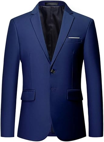 YFFUSHI Mens Slim Fit Blazer 2 Button Lightweight Sport Coat Jacket for Wedding Prom Party Dinner