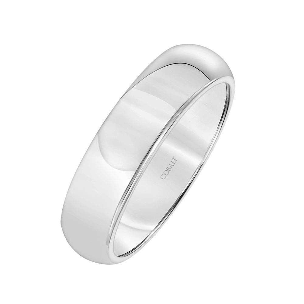 Brilliant ExpressionsCobalt Classic High Dome, High Polish Wedding Band, 4mm, 6mm, or 8mm