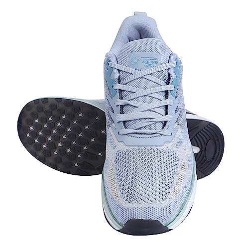 Image of LANCER Mens ENERGY-19LGR-BLU Light Grey Running Shoe