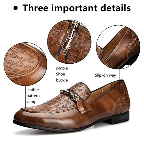Image of Meijiana Men's Fashion Classic Microfiber PU Leather Loafers and Weeding Dress Shoes for Men