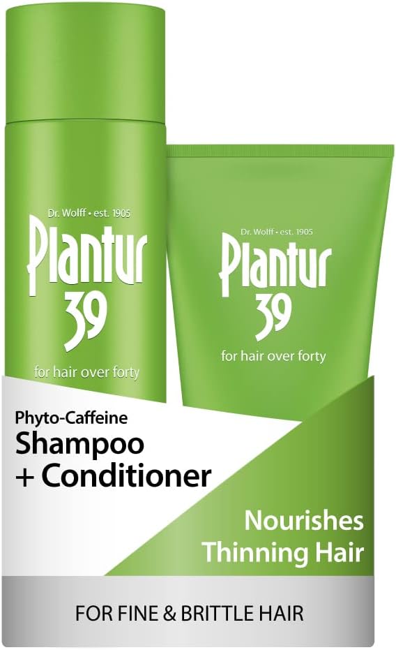 Fine and Brittle Hair Shampoo and Conditioner Bundle I Promotes Natural Hair Growth I Phyto-Caffeine Formula I Shampoo (8.45 Oz) and Conditioner (5.07 Oz)