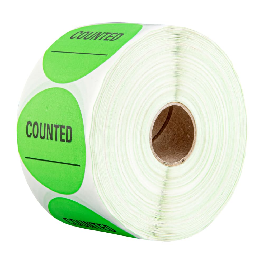 Restaurantware Label Tek - Etiquetas adhesivas de embalaje de 2 x 2 pulgadas, 1000 etiquetas de envío de alta calidad, contadas, sostenibles, calcomanías de inventario de papel verde, alta