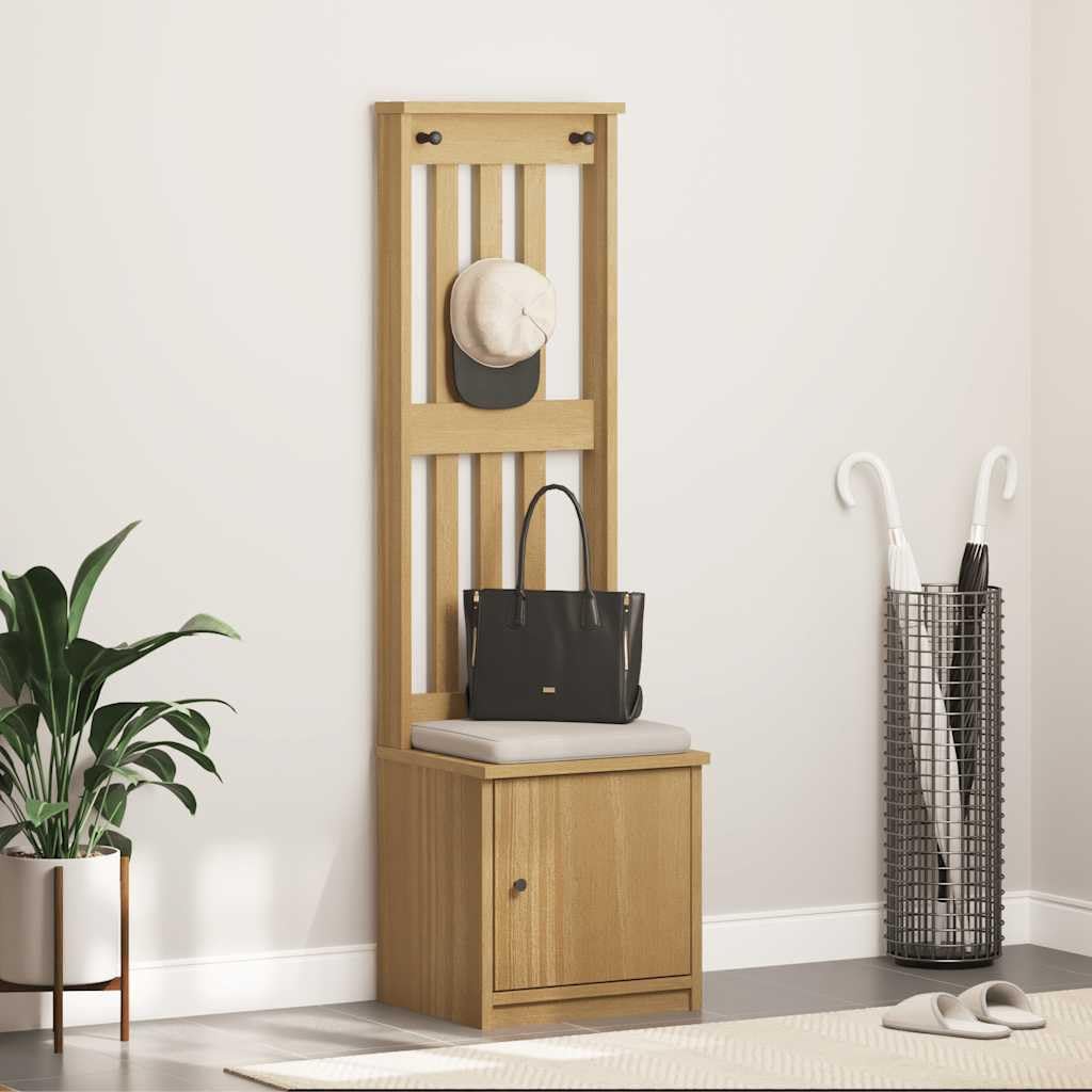 Porte-manteau en pin massif pour organiser une entrée familiale avec style