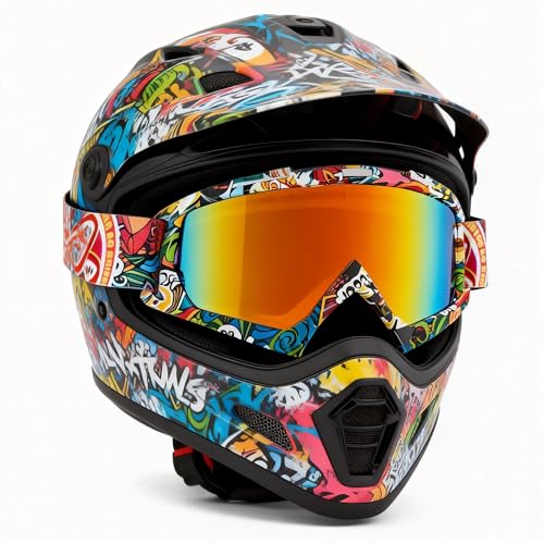Image of Dirt Bike Goggles Motorcycle ATV Glass Riding Four Wheeler Offroad Mx Racing Helmet Goggles