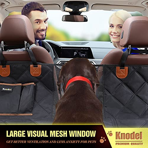 Knodel Dog Car Seat Cover for Back Seat, Waterproof Dog Seat Cover with Big Mesh Window, Non-Slip Dog Car Seat Cover… - Image 4