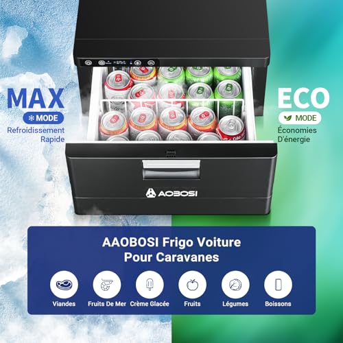 AAOBOSI 31L Tiroir Glaciere Electrique, Frigo Voiture avec APP, 12V/24V – vue 3