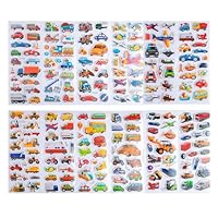 Bojueshaw 12 Sheet 3D Vehicle Stickers for Kids,Puffy Car,Truck & Transport Stickers,Waterproof DIY Decals for Scrapbooks,Crafts & Party Favors