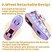 Wooowyet LED Roller Skate Shoes for Kids Boys Girls Light Up Fashion Sneakers Wheels Roller Shoes Wheeled USB Rechargealbe Pink Big Kids Size 5.5