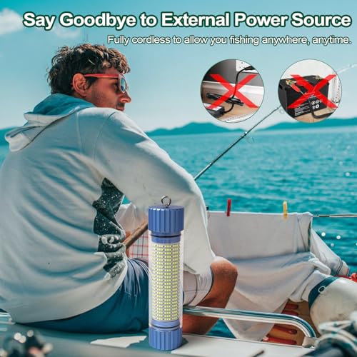 Luz de pesca subacuática解決 los problemas de visibilidad nocturna con batería de 9000 mAh 8
