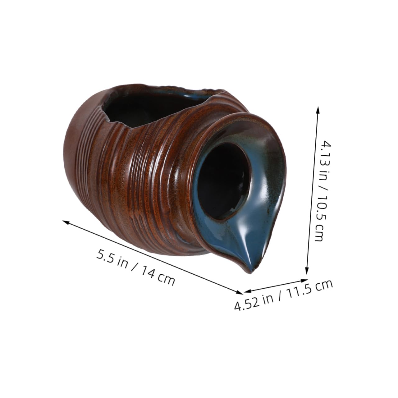 ERINGOGO Indoor Water Fountain Jar Waterfall Ceramic Pot Small Landscape Decoration for Home