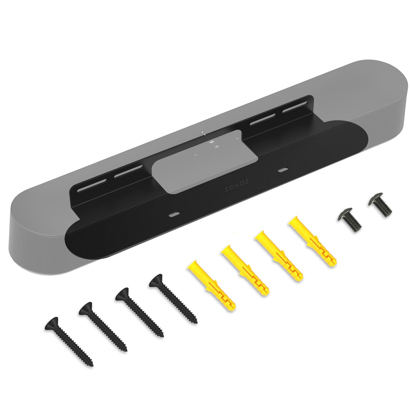 Soundbar Mount Compatible for Sonos Beam Wall Mount Bracket Compatible with Gen 1 & Gen 2 Sonos Beam Sound Bar, Black