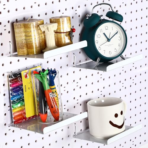 4 Pcs Pegboard Shelves Wall Organizer Brackets