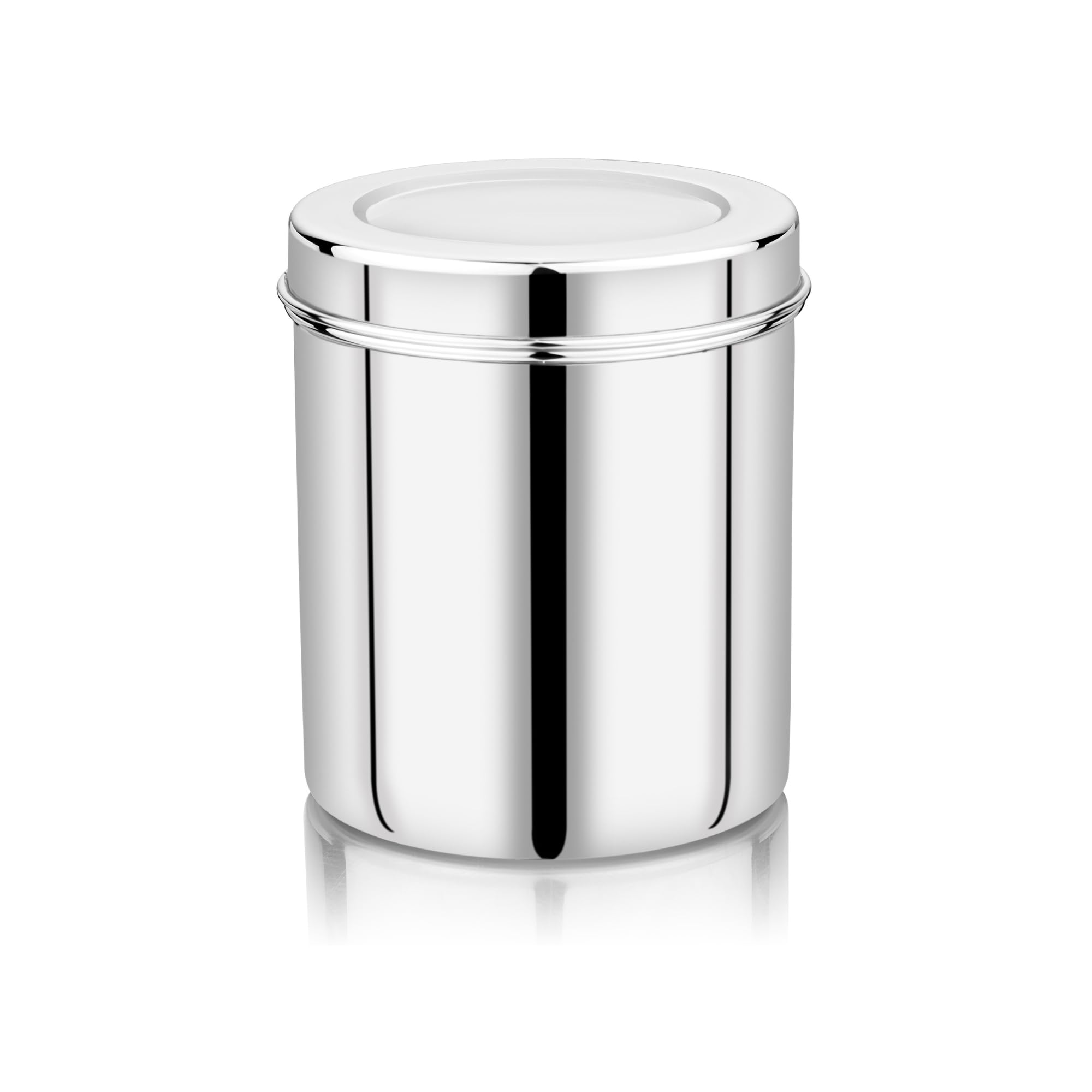 Vinod Stainless Steel Deep Dabba | 3000ml Capacity, 14cm Dia | Food Storage Container for Daily Use | Durable, Rust-Resistant & Easy to Clean | Ideal for Storing Grains & Snacks