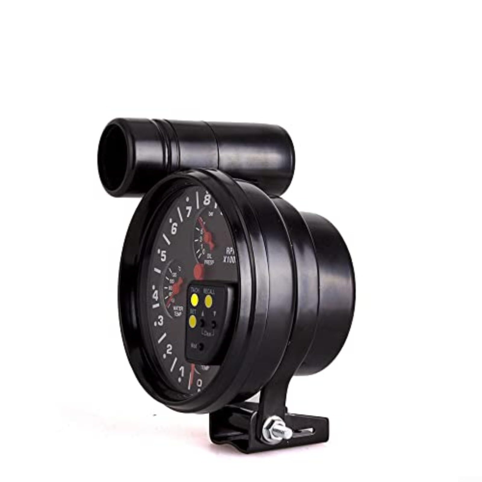 Tachimetro per auto 4 in 1, 12 V, con retroilluminazione rossa e blu, per monitoraggio della pressione della temperatura dell'olio dell'acqua, 0-11000 giri/min, per auto da corsa, camion