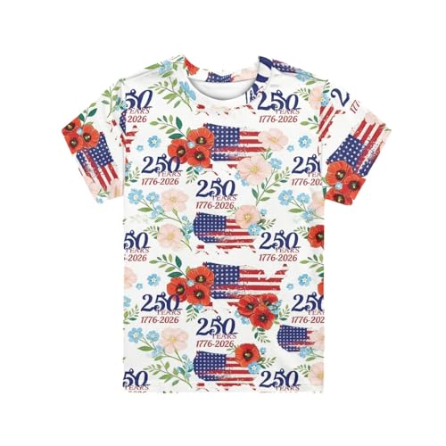 Image of Kids Graphic T-Shirt Boys Girls Novelty Tees Top Short Sleeve Shirts Summer Blouses 3-16