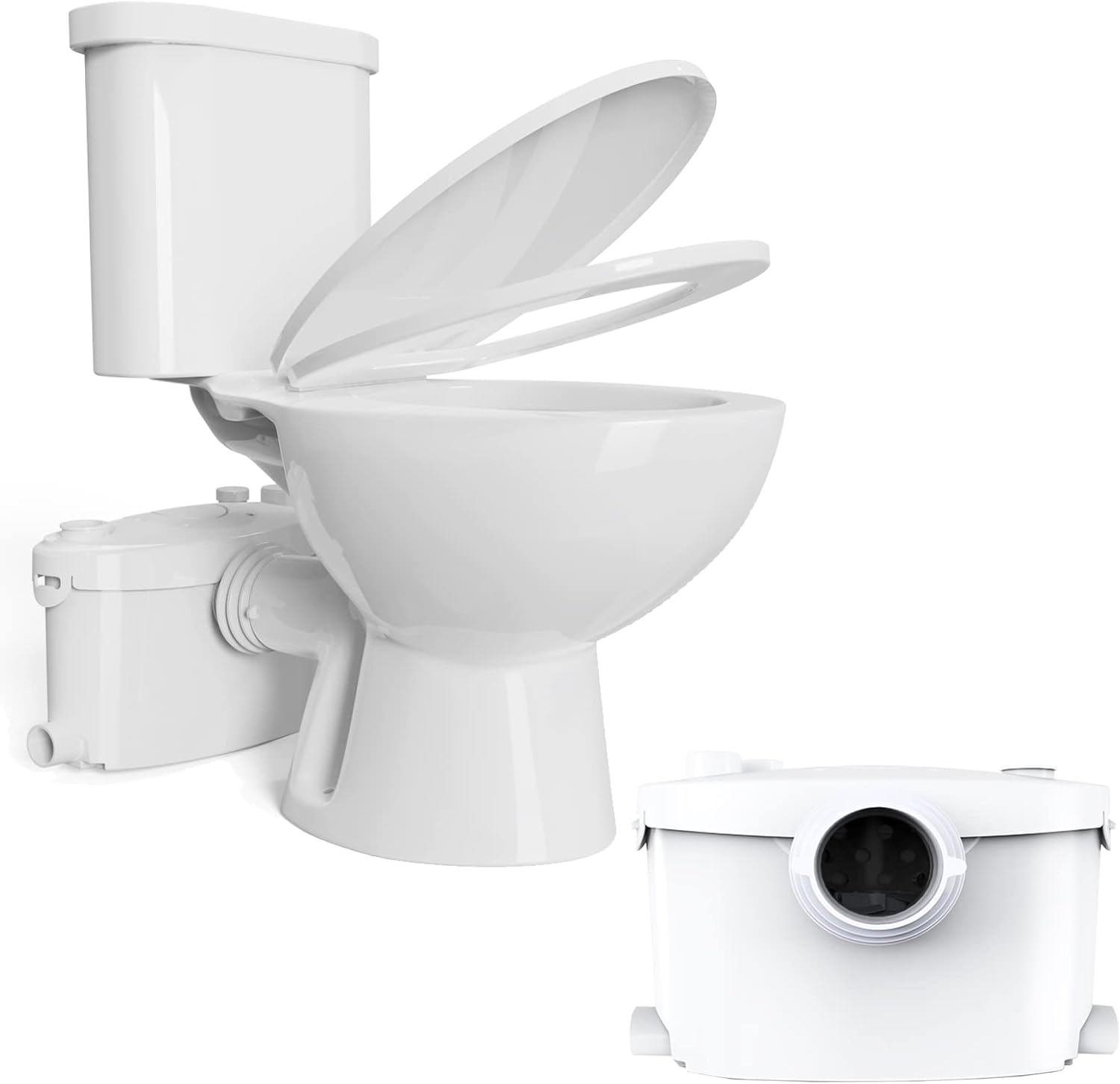 Upflush Toilet for Basement Macerating Toilet with 600W Macerator