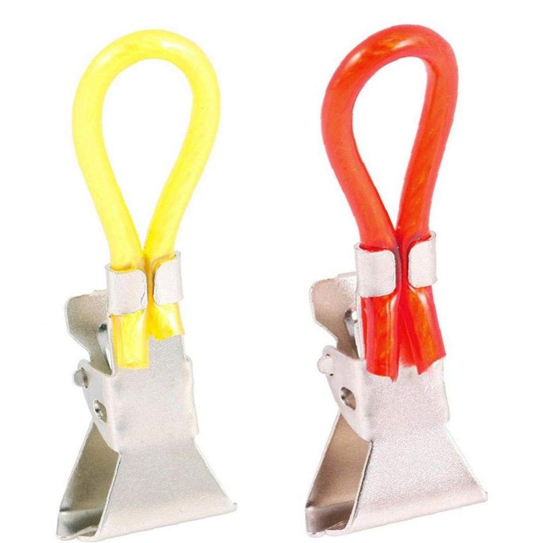 Hotaden 5pcs Tea Towel Hanging Clips Metal Clip on Hooks Loops Hand Towel Hanging Pegs for Kitchen Bathroom Random Color