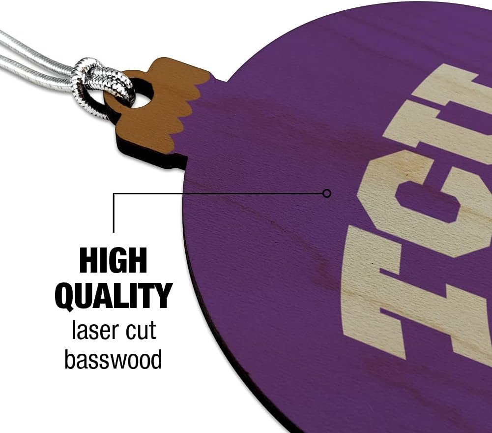GRAPHICS & MORE TCU Primary Logo Wood Christmas Tree Holiday Ornament - Image 3