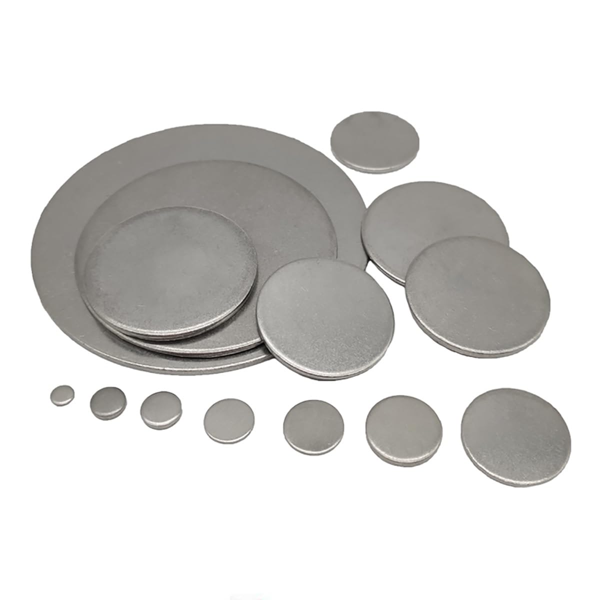 Okrągła tarcza ze stali nierdzewnej 304, średnica 1-3 mm, 100 mm, 150 mm, 200 mm, 300 mm, blat roboczy (200 mm x 2,5 mm)