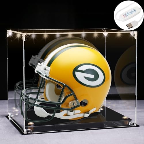Premium Full Size Football Helmet Display Case with