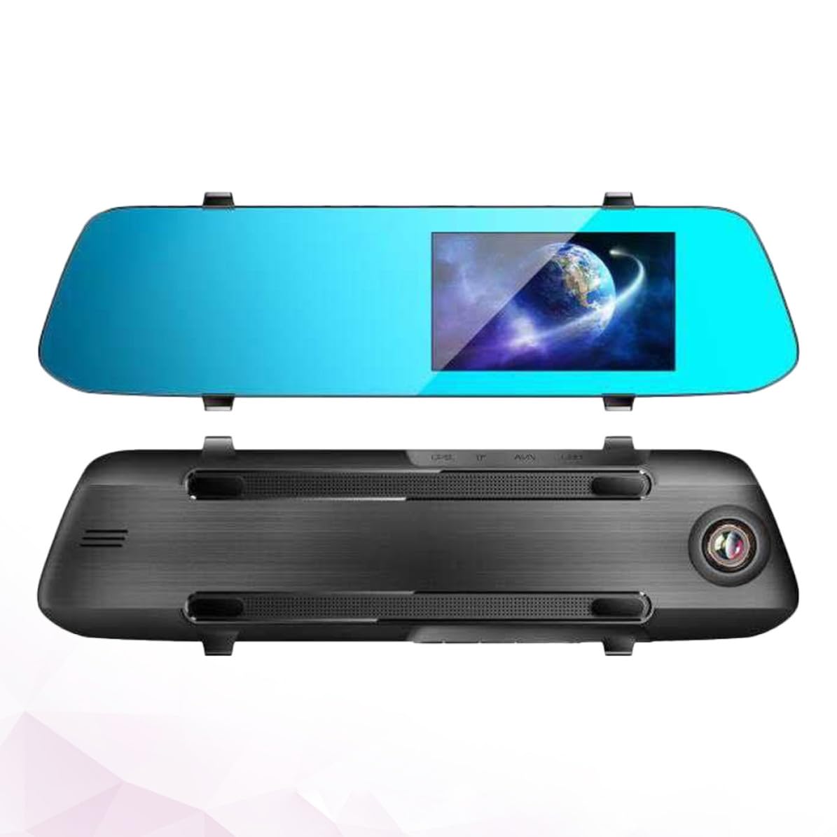 Dash Cam Doppia Schermo Ips Touch 4, 5 Pollici 1080p Nero | Rilevamento Movimento, Lente Grandangolare, Registrazione in Loop, 32gb