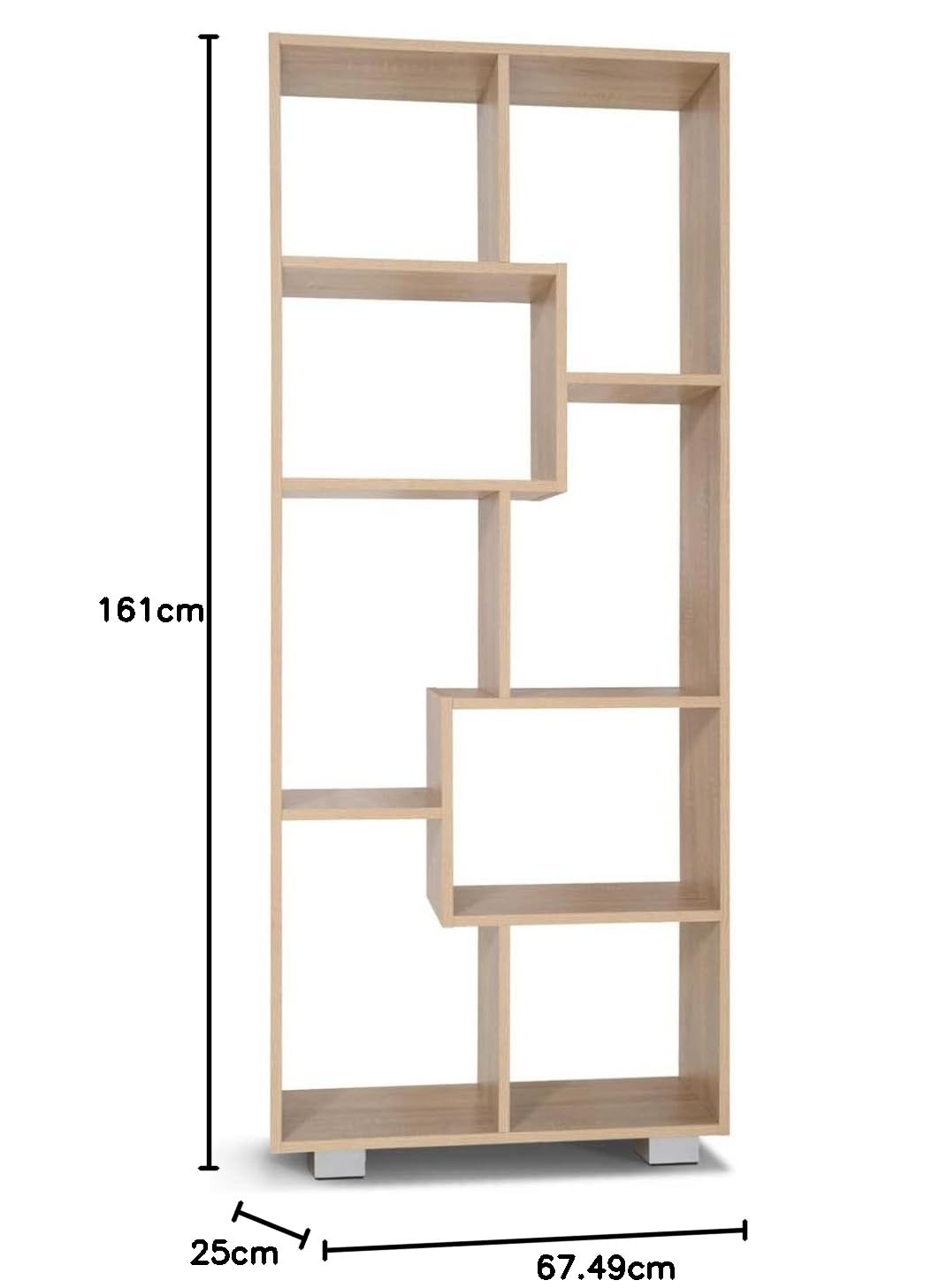 IDMarket - Doppelpositionsregal Tania Holz Buche-Nachbildung B 161 cm