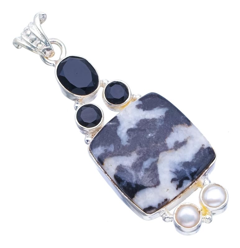 Pendentif jaspe pinolithe en argent, le cadeau artisanal unique pour elle