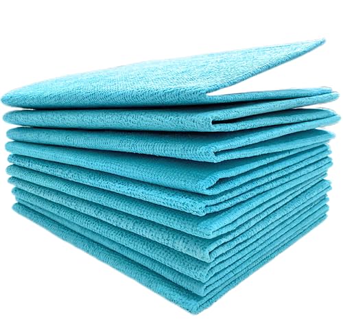 Clim Profesional 10 Paño de Limpieza Mágico Cristales y Espejos. Limpia Sólo con Agua. Bayetas PVA de Microfibra Prensada de 35x35CM. Limpia sin Huellas Sólo con Mojar para Cocinas, Automóvil, Muebles