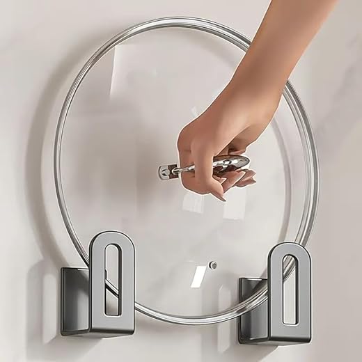 2pcs Stainless Steel Easy-Install Adhesive Hooks, Multi-Functional Wall-Mounted Utility Hook Rack for Kitchen, Bedroom, Bathroom Storage, Grey