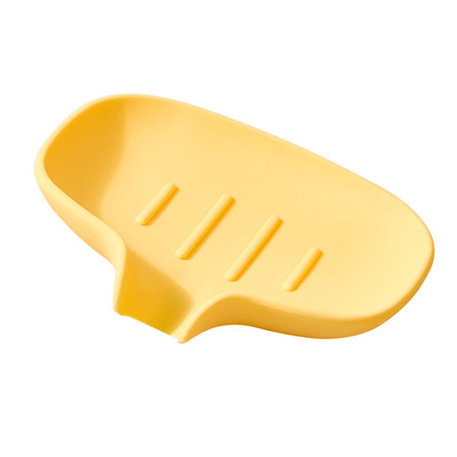 Sbshiouu Yellow Multi-Functional Soap Container Drain Rack For Shower & Sink Easy Mount Keep Dry Soap Storage Rack With Drain