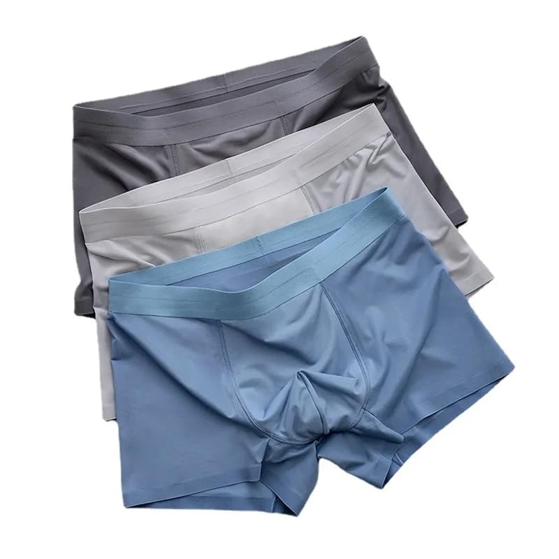 hk47 Men's Silk-Nylon Blend Innerwear | Ultra-Soft Breathable Lightweight Trunks | Stretch Fit Underwear for Everyday Comfort Wear (Any 3 Multicolor) Pack of 3-picture-48