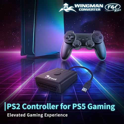 undefined Brook FGC Retro – PS1 & PS2 コントローラー変換アダプター PS5/PS4/PC対応 – ターボ・リマップ・マクロ機能搭載 – X-Input・タッチパッドエミュレーション – ダンスマット・アーケードスティック・リズムゲーム対応 の商品画像 2