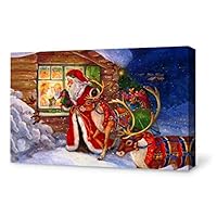 Canvas Wall Art Merry Christmas Canvas Prints Home Artwork Decoration for Living Room,Bedroom - 12x18 inches