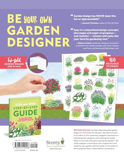 Design-Your-Garden Toolkit: Visualize the Perfect Plant Combinations for Your Yard; Step-by-Step Guide with Profiles of 128 Popular Plants, Reusable Cling Stickers, and Fold-Out Design Board image 4