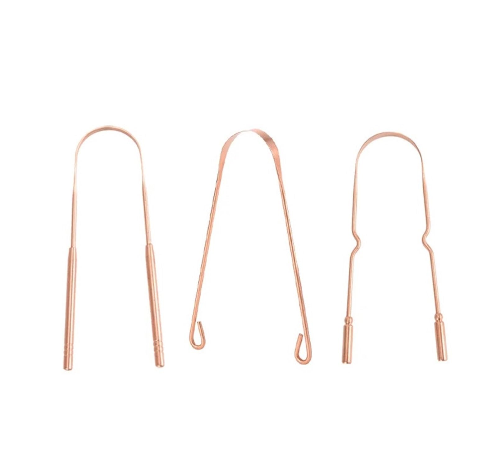 Juego de raspador de lengua con cepillo limpiador de metal, 3 estilos para una higiene bucal eficaz y un aliento fresco
