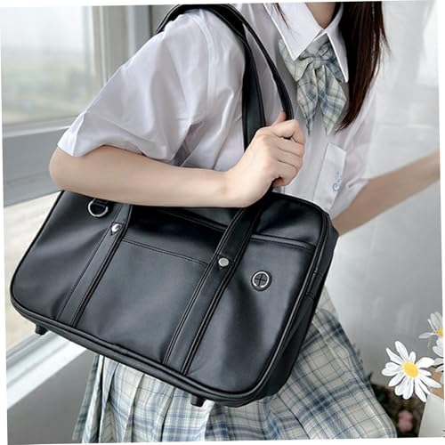 Bolso escolar japonés de gran capacidad en cuero de PU con múltiples bolsillos 3