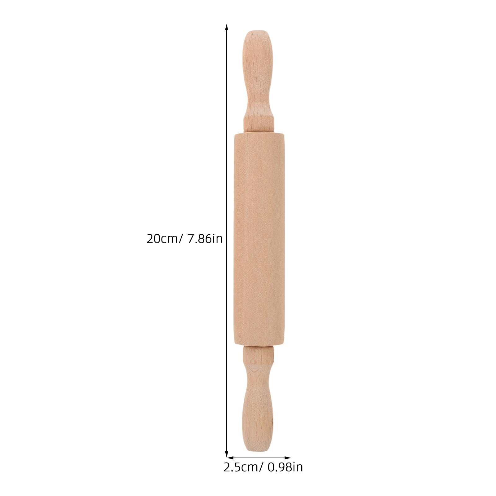 DOITOOL 8 Rodillos de Madera Mini para Hornear, Ideales para Niños en Manualidades y Repostería, Fáciles de Limpiar