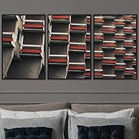 3 Piece Framed Canvas Wall Art Abstract Cool Line Canvas Prints Home Artwork Decoration for Living Room,Bedroom - 16