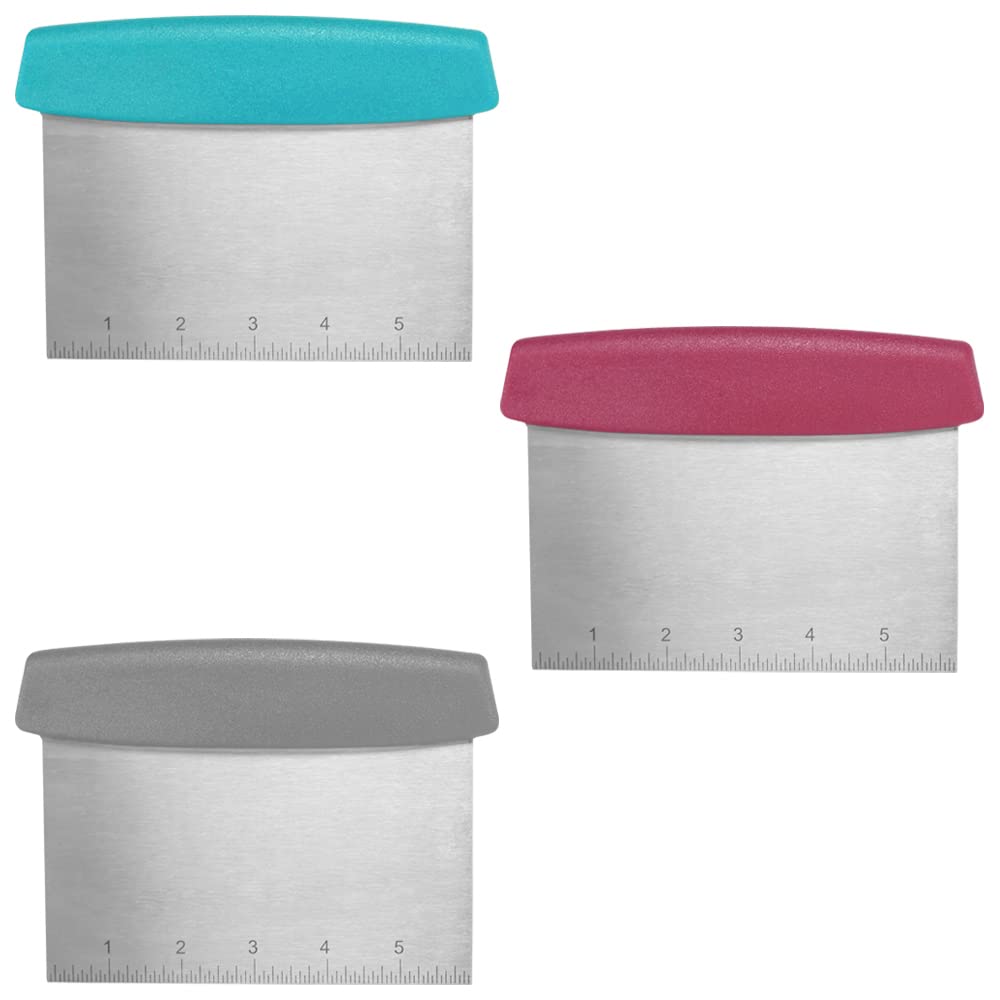 Professionele deegsnijder en -schraper van roestvrij staal in één - 2